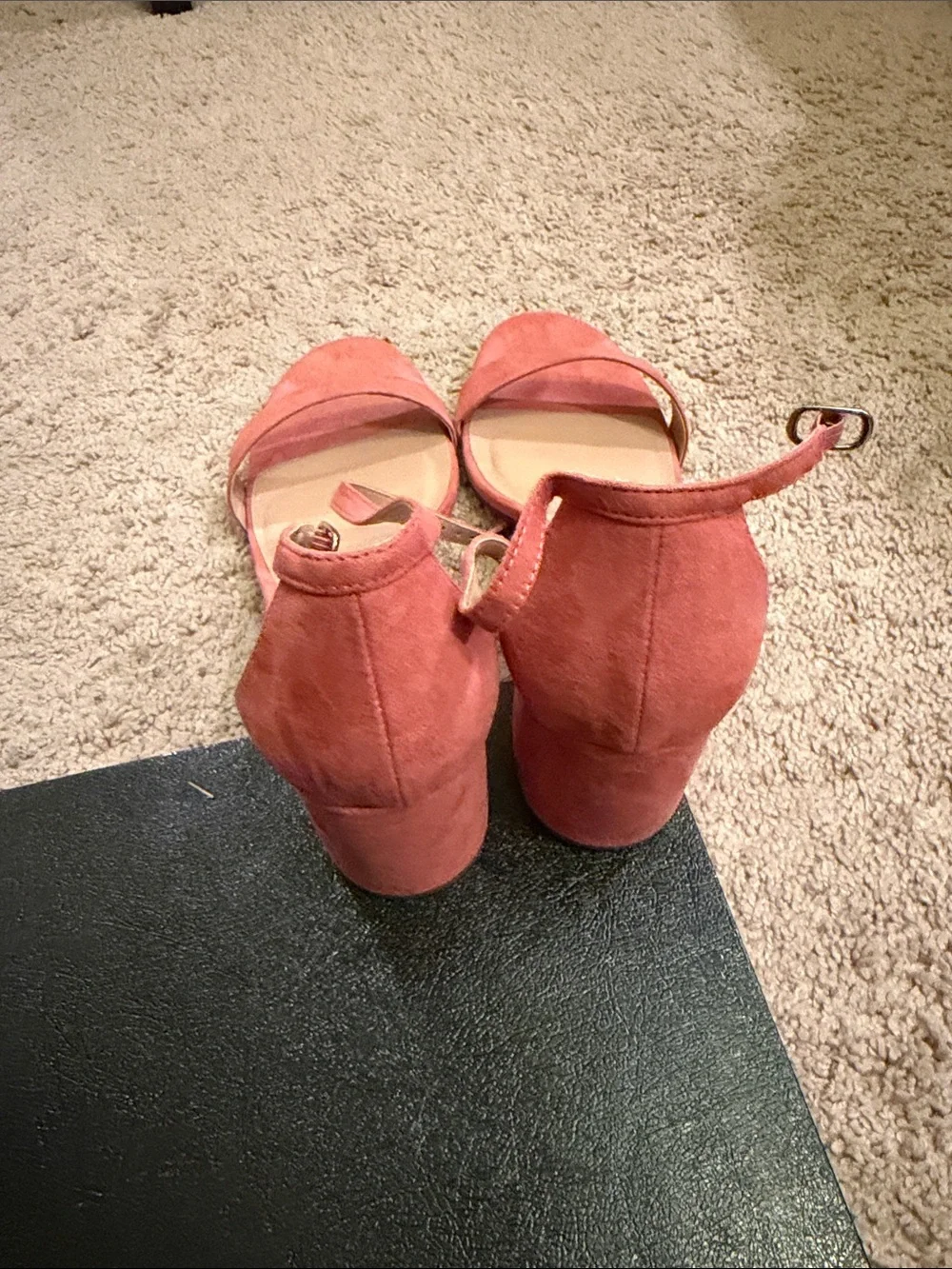 a new day Red and Coral Open-Toe Block Heel Sandals- Bundle